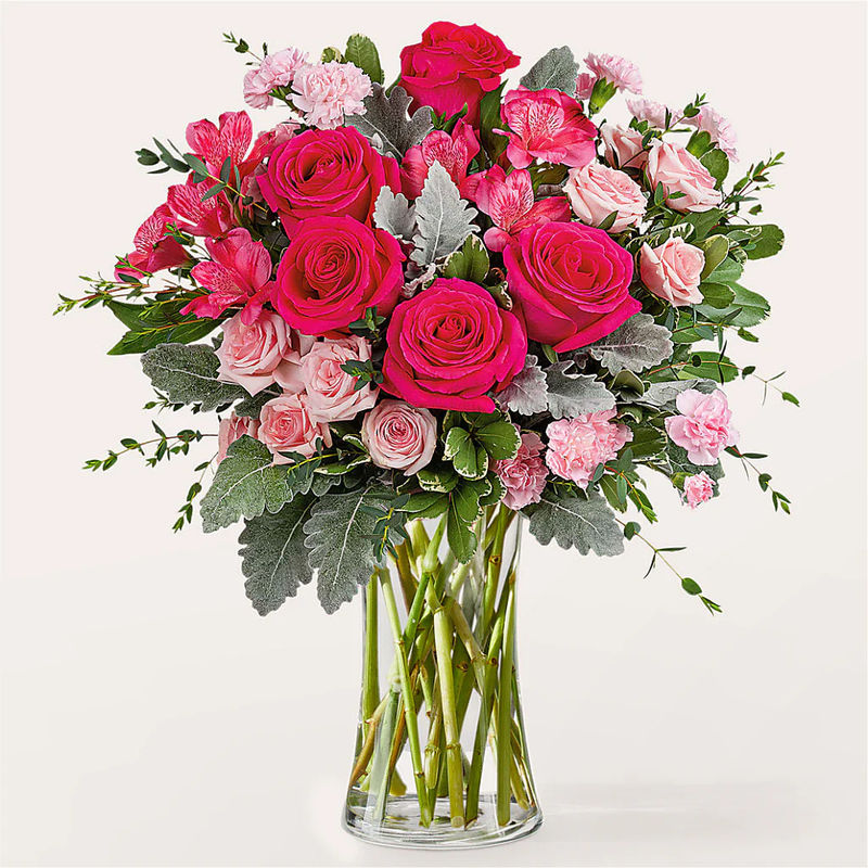 Tickled Pink Bouquet - Style:Deluxe