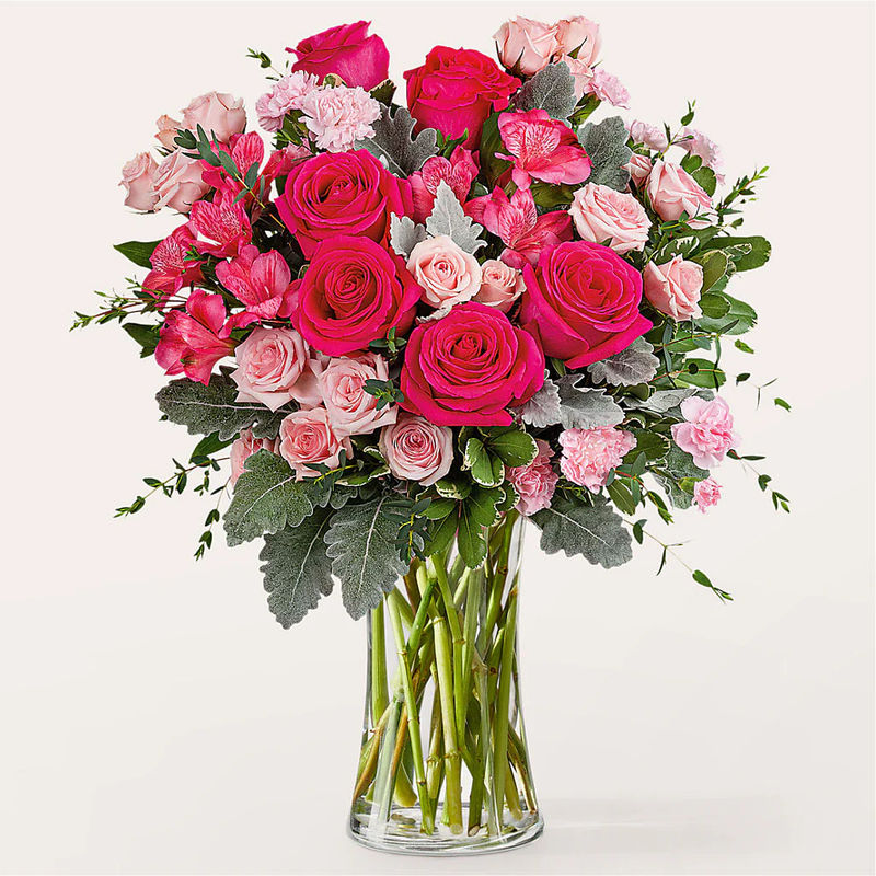 Tickled Pink Bouquet - Style:Premium