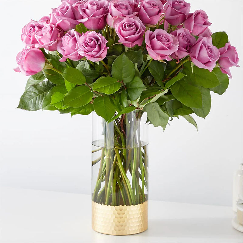 Secret Admirer Lavender Rose Bouquet - Style:Exquisite - 36 Lavender Roses