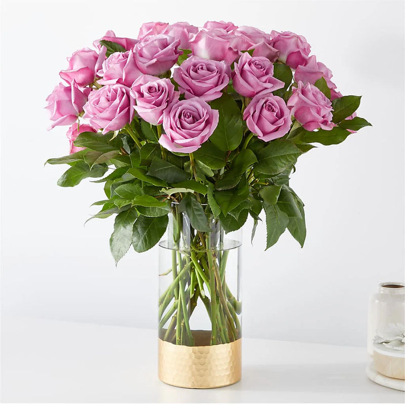 Secret Admirer Lavender Rose Bouquet - Style:Premium - 24 Lavender Roses