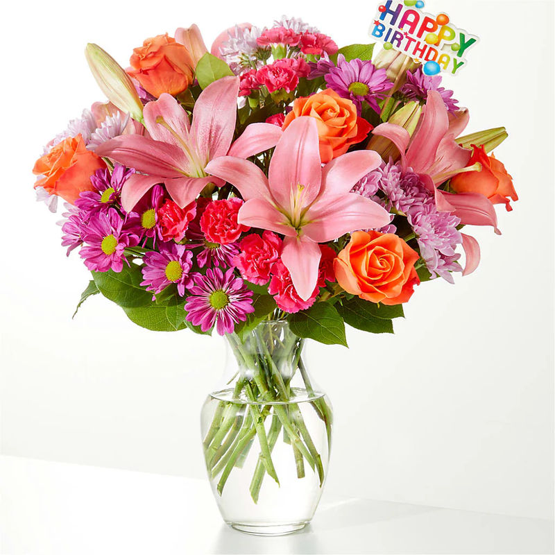 One and Only Bouquet & Happy Birthday Topper - Style:Premium