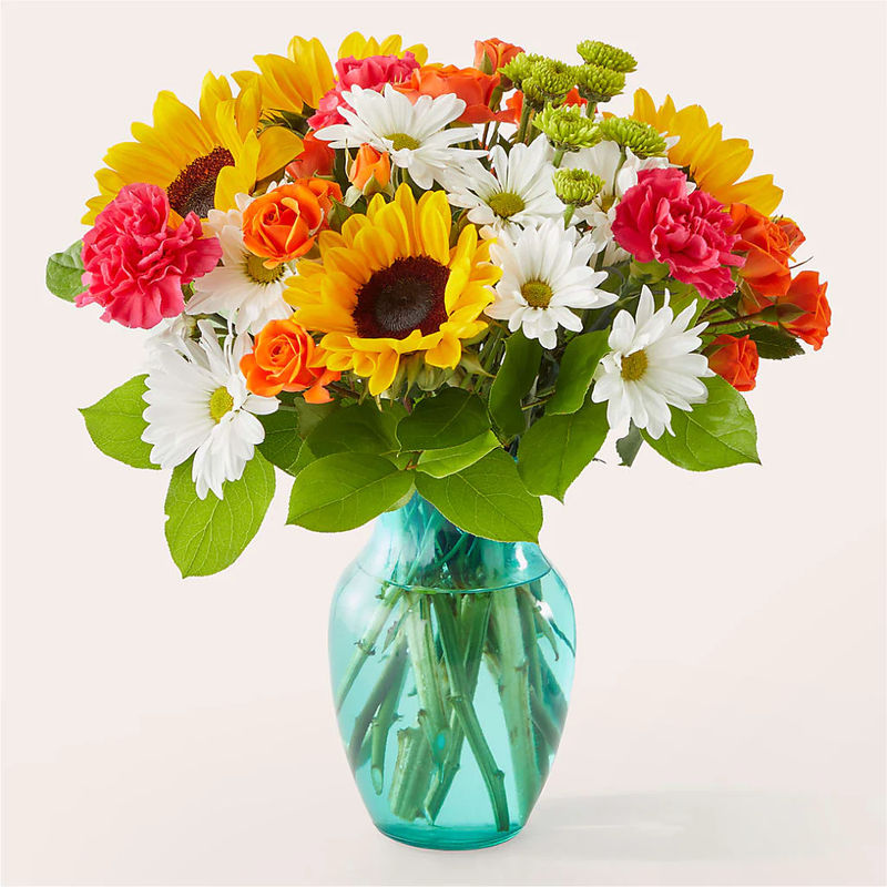 Sun-drenched Blooms Bouquet - Style:Premium
