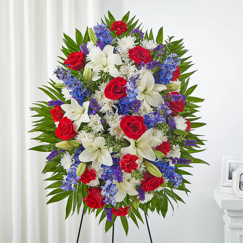 Cherished Service Standing Spray - Style:Deluxe