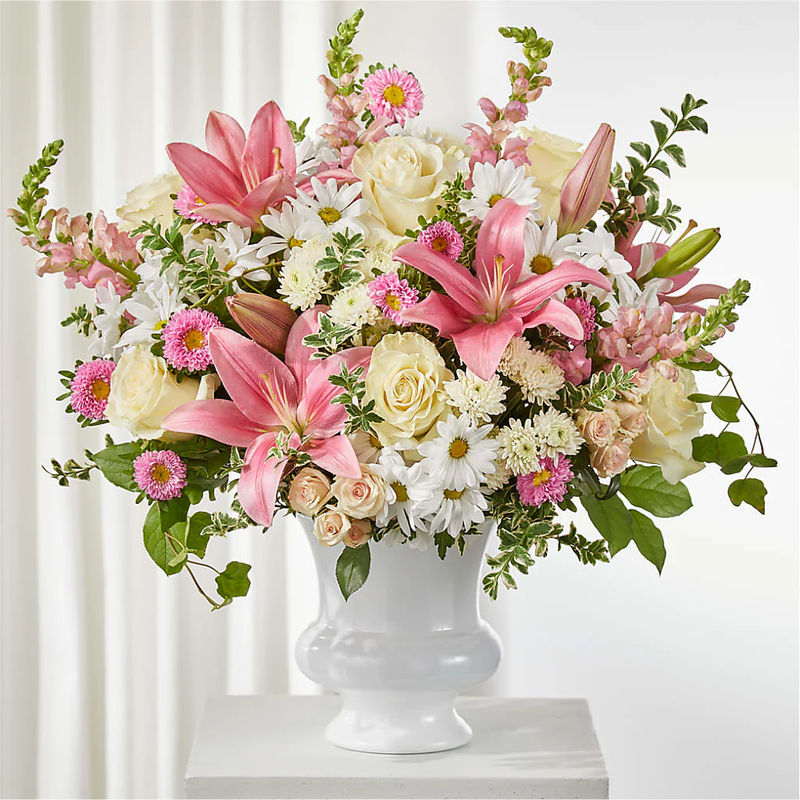 Empathetic Blooms Urn Arrangement - Style:Deluxe