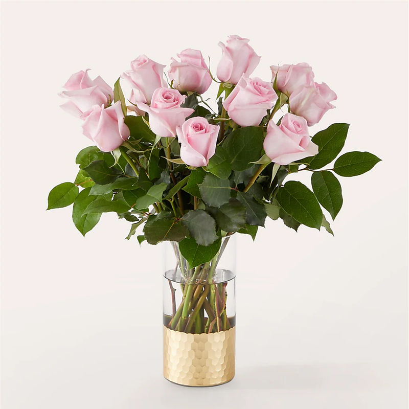 Picture Perfect Pink Rose Bouquet - Style:Standard - 12 Pink Roses