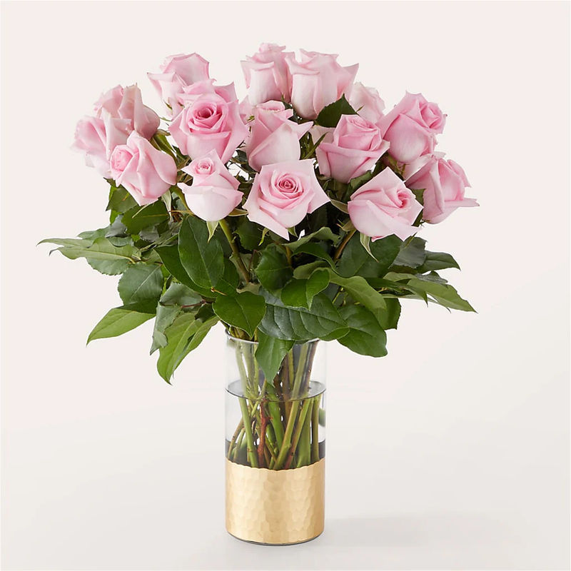 Picture Perfect Pink Rose Bouquet - Style:Deluxe - 18 Pink Roses