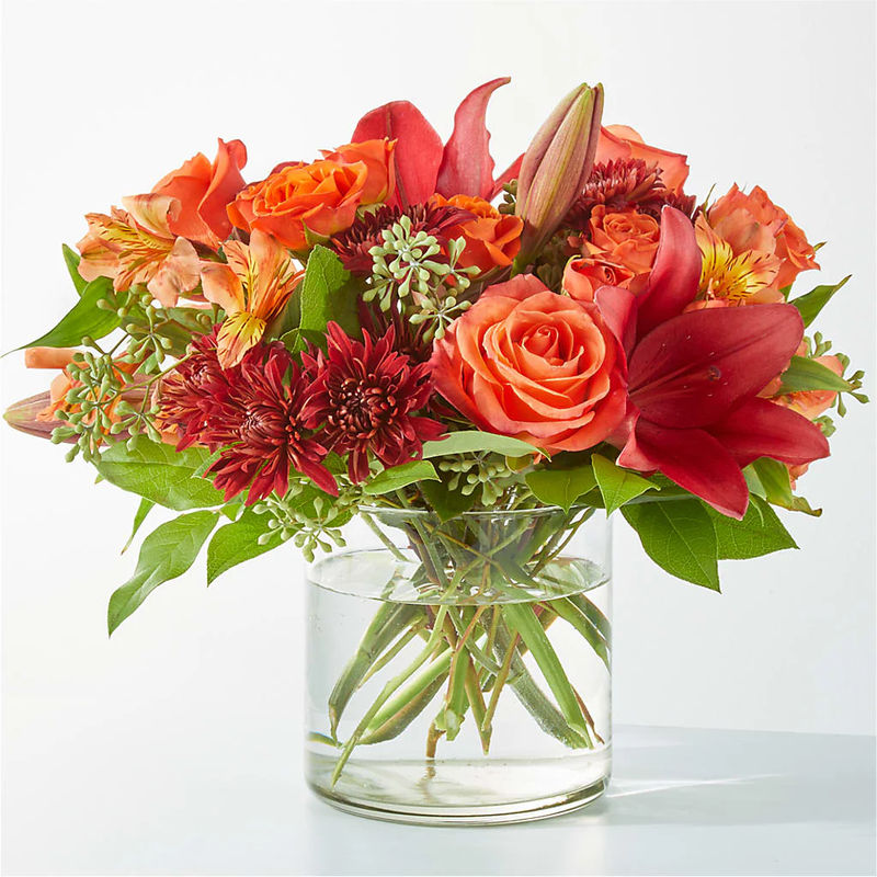 Crimson Leaves Bouquet - Style:Deluxe