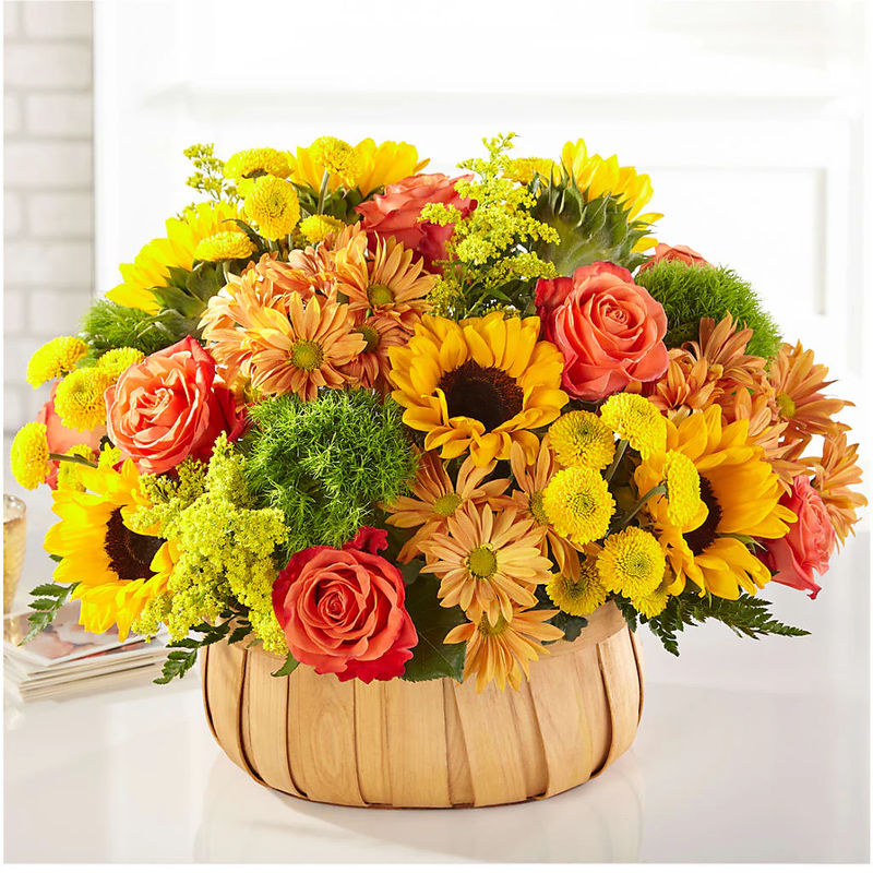 Harvest Sunflower Basket - Style:Premium