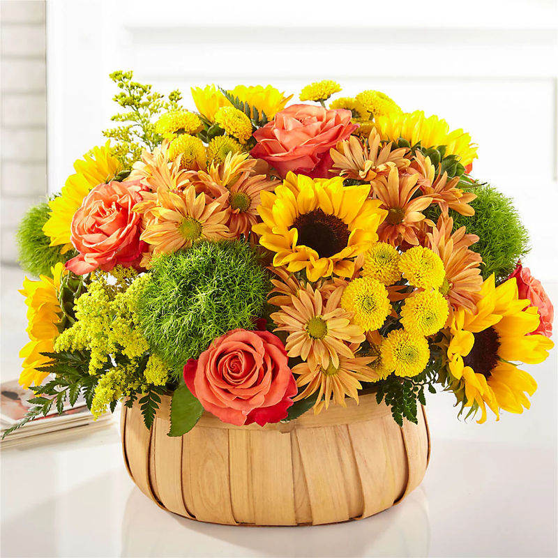 Harvest Sunflower Basket - Style:Deluxe