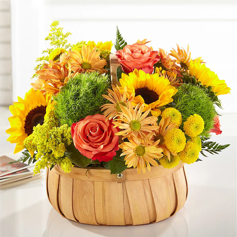 Harvest Sunflower Basket - Style:Standard