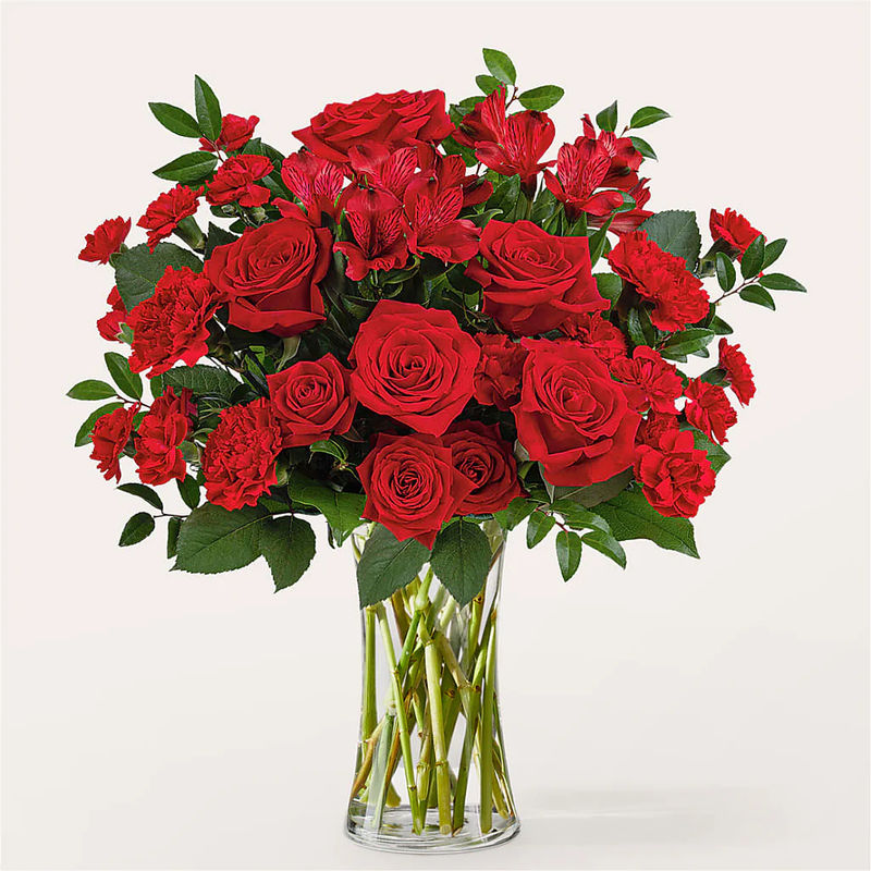 Brilliant Ruby Bouquet - Style:Premium