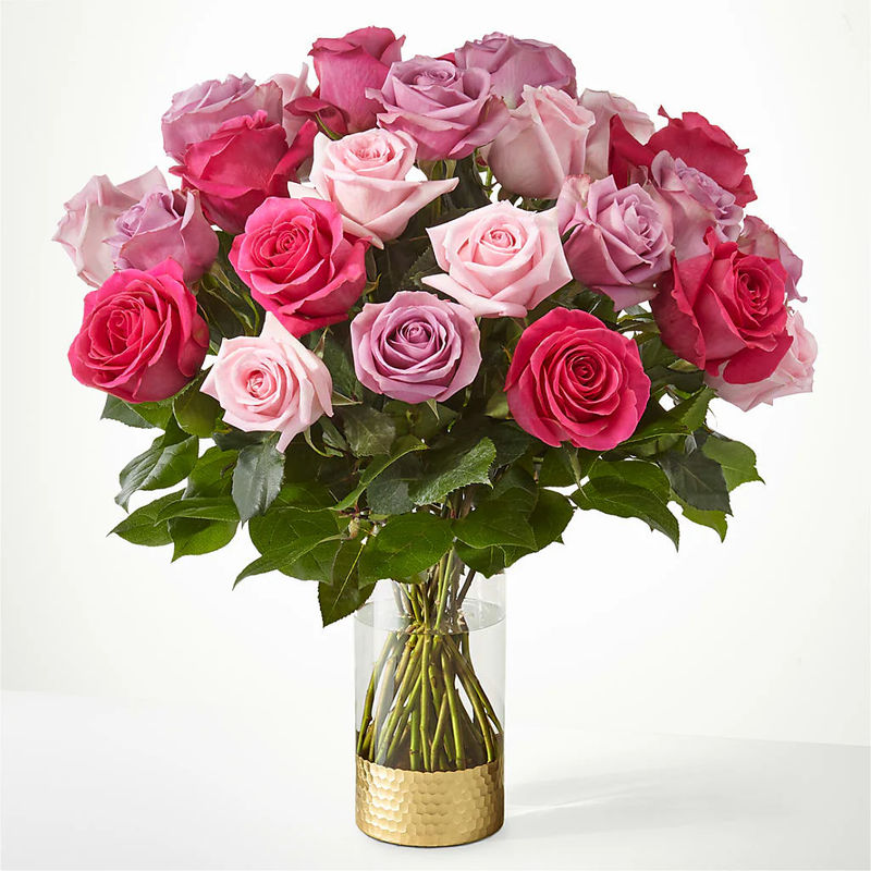 Pure Beauty Mixed Roses - Style:Deluxe - 24 Roses