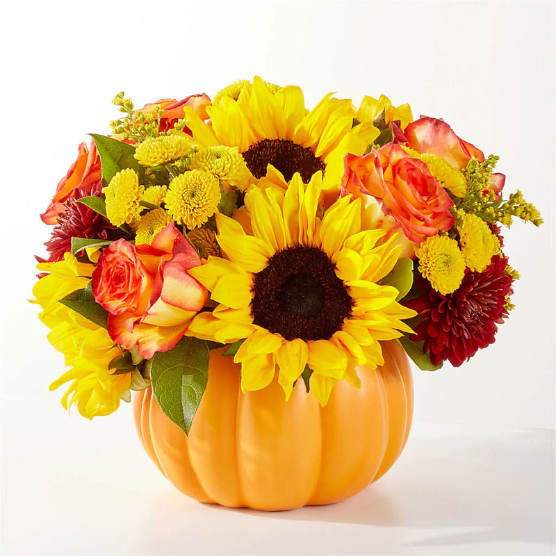 Golden Gourd Pumpkin Bouquet - Style:Premium