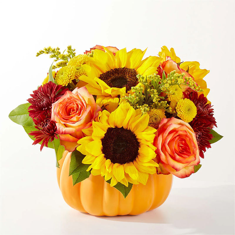 Golden Gourd Pumpkin Bouquet - Style:Deluxe