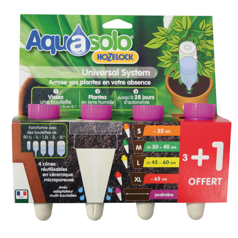 Aquasolo Bewässerungskegel speziell für Gärtnereien lila (x4)
