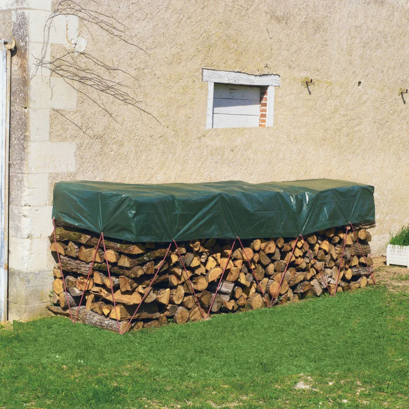 Extra reissfeste schutzplane für holzstapel