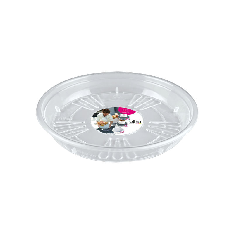 Elho Untertasse Uni-Saucer transparent - Title:Das stück / Ø 14cm