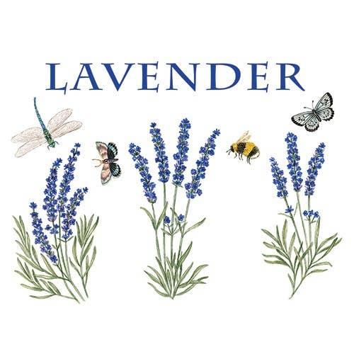 Single Flour Sack Towels Packaged SP-479 Lavender Sprigs