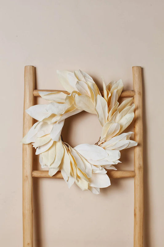 White Magnolia Wreath