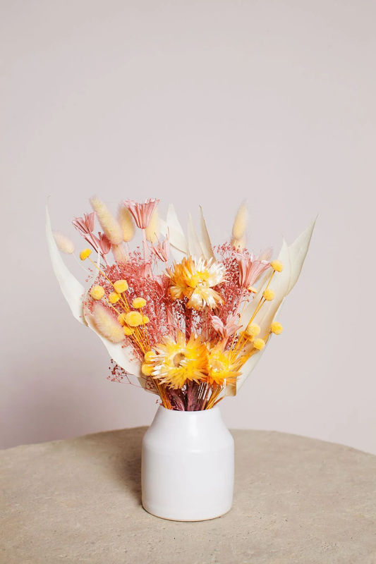The Sunset Bouquet in 4 Sizes - Size:Mini with Bud Vase Combo