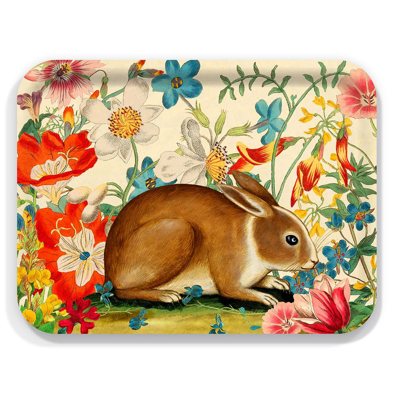 Bunny Maximus Large Rectangular Birchwood Tray