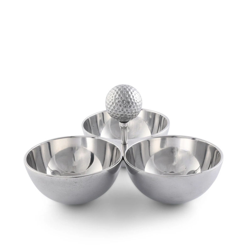 Golf Nut Bowl 3 Section