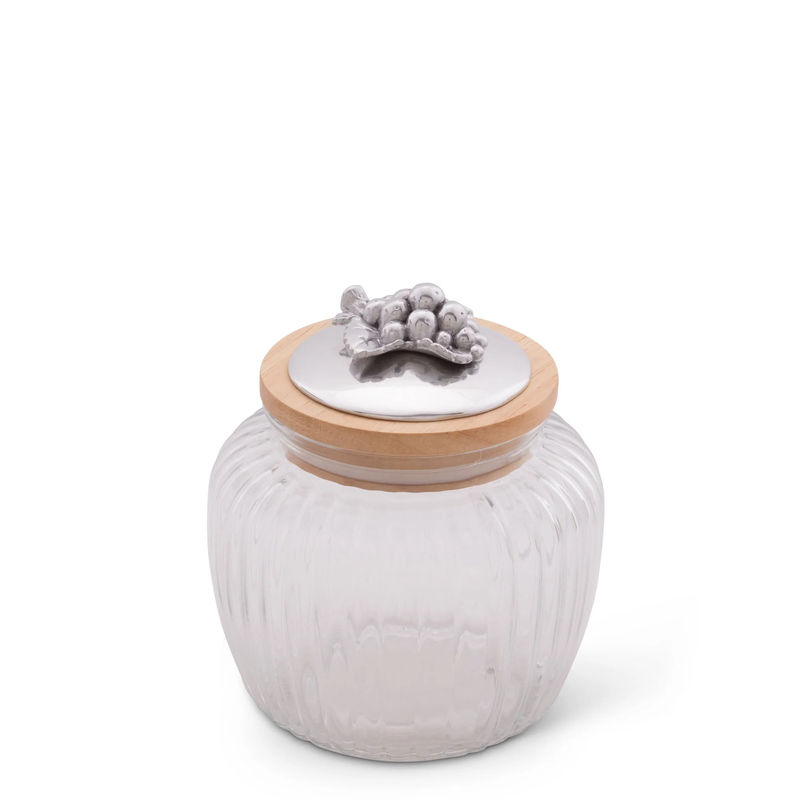 Grape Knob Glass Canisters - Size:Med 40 oz