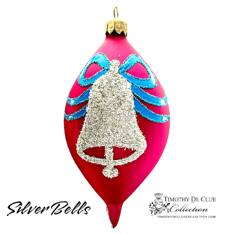 Silver Bells ? - Hand Blown Glass Christmas Ornament | Made in Poland