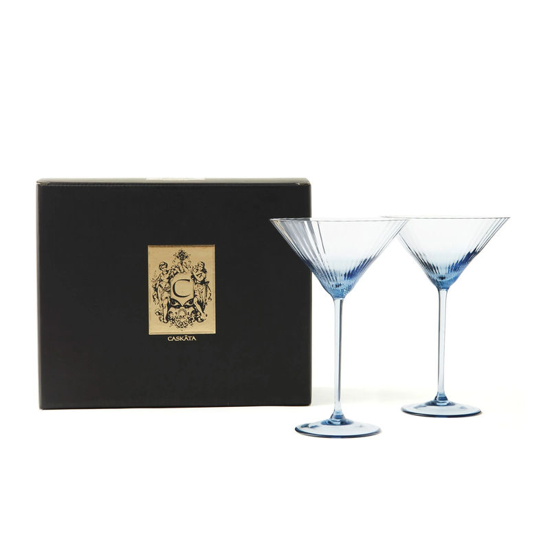 Quinn Martini Glasses, Set of 2 - Size:Set of 2 - Color:Ocean