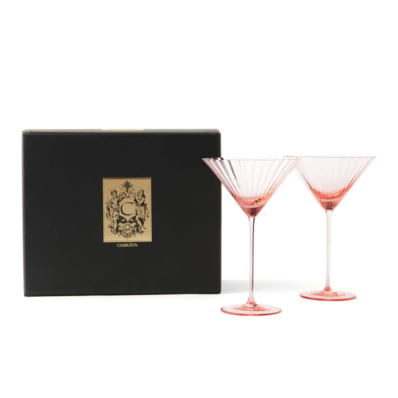 Quinn Martini Glasses, Set of 2 - Size:Set of 2 - Color:Rose