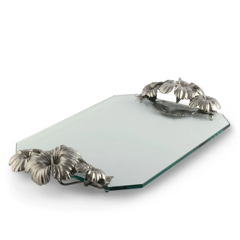 Hibiscus Flower Glass Tray
