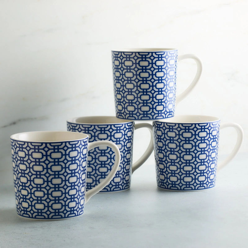 Newport Garden Gate Mug - Size:Set of 4 - Color:Garden Gate Blue