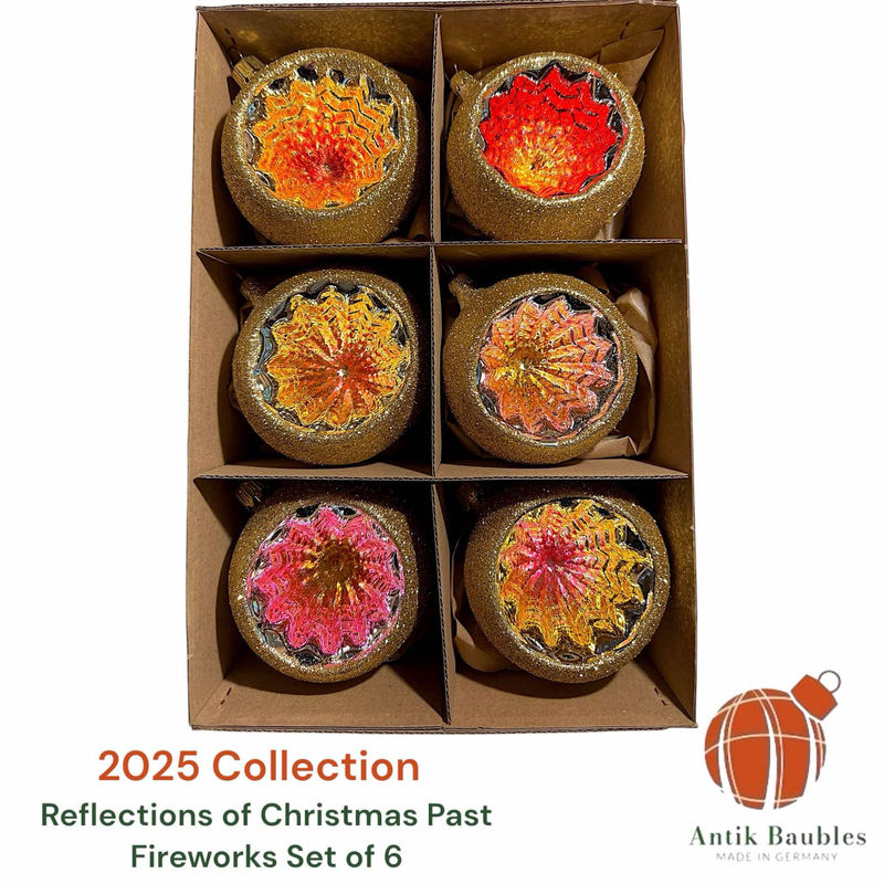 Fireworks Reflector- Set of 6  | 3.25 in - Antik Baubles Christmas Ornament