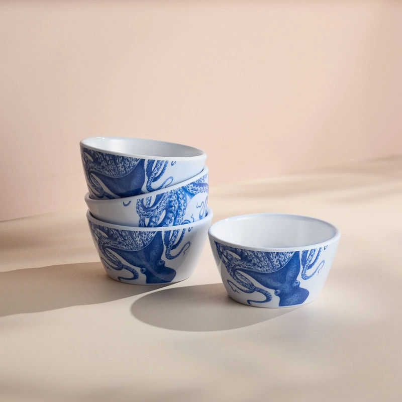 Lucy Melamine Snack Bowls, Set of 4