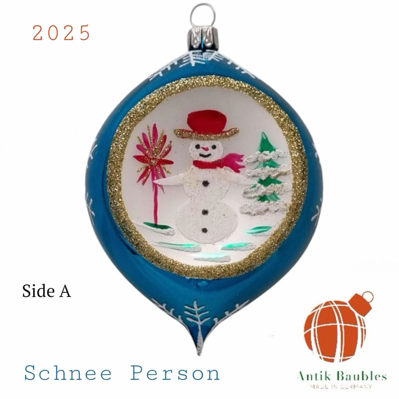 Schnee Person 3.25 in Tear Drop- Antik Baubles Exclusive Christmas Ornament