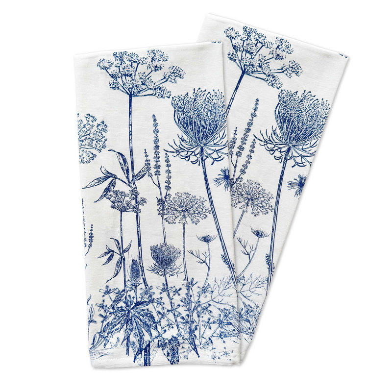 Summer Blues Kitchen Towels, Set of 2