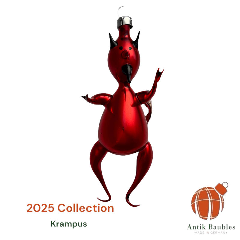 Free Blown “KRAMPUS”  5.5 in - Antik Baubles Christmas Ornament