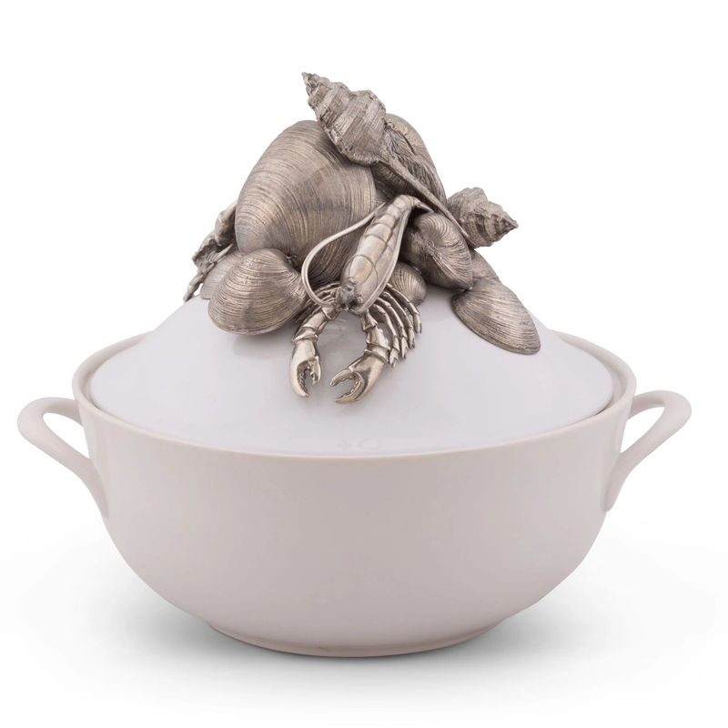 Marine Life Stoneware Soup Tureen