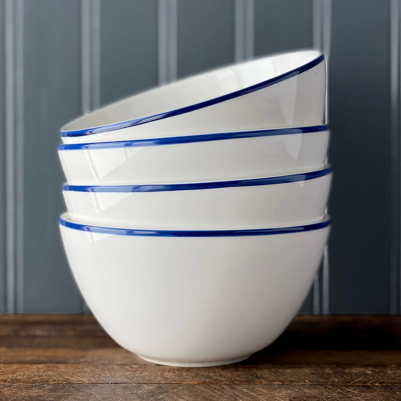 Grace Cereal Bowl - Size:Set of 4 - Color:Grace Blue
