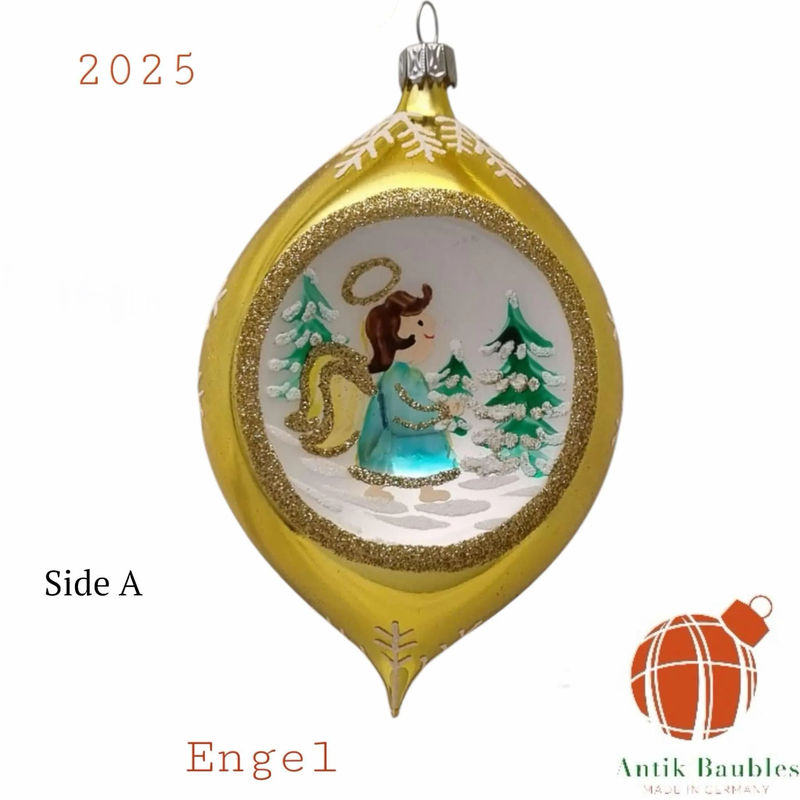 Engel 3.25 in Tear Drop- Antik Baubles Exclusive Christmas Ornament