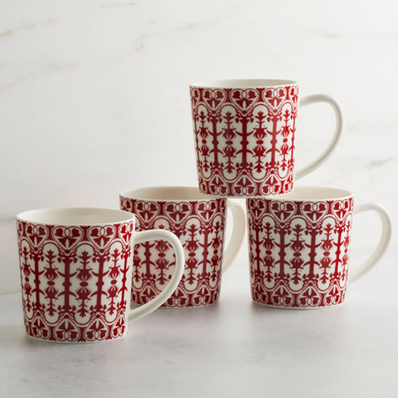 Casablanca Mug - Size:Set of 4 - Color:Casablanca Crimson