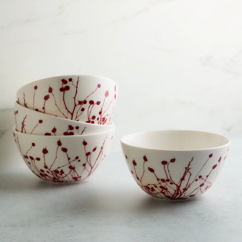 Winterberries Cereal Bowl - Size:Set of 4