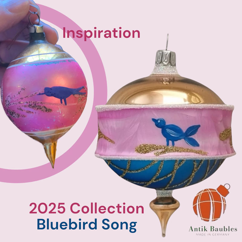 Bluebird Song 3.25 in Drop- Antik Baubles Exclusive Christmas Ornament
