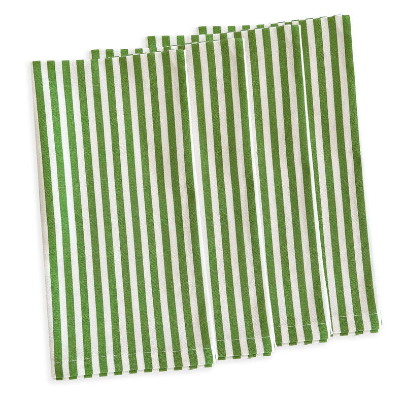 Pinstripe Dinner Napkins, Set of 4 - Color:Pinstripe Verde
