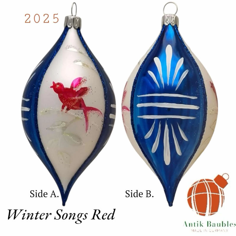 Winter Songs Red 4.7 in Lemon Drop - Antik Baubles Exclusive Christmas Ornament