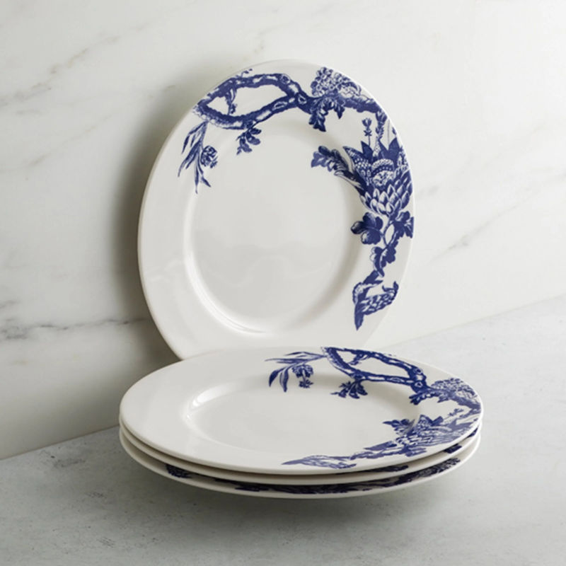 Arcadia Rimmed Salad Plate - Size:Set of 4 - Color:Arcadia Blue