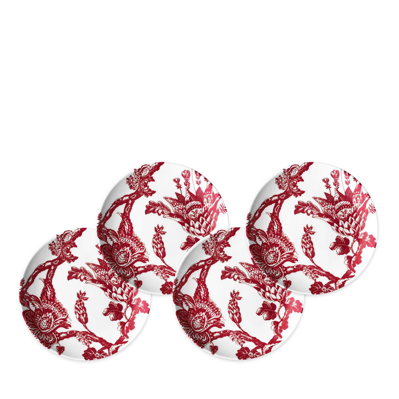 Arcadia Small Plates, Set of 4 - Size:Set of 4 - Color:Arcadia Crimson