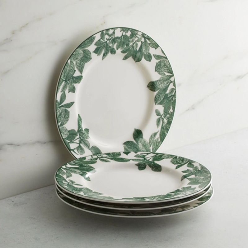 Arbor Rimmed Salad Plate - Size:Set of 4 - Color:Arbor Green