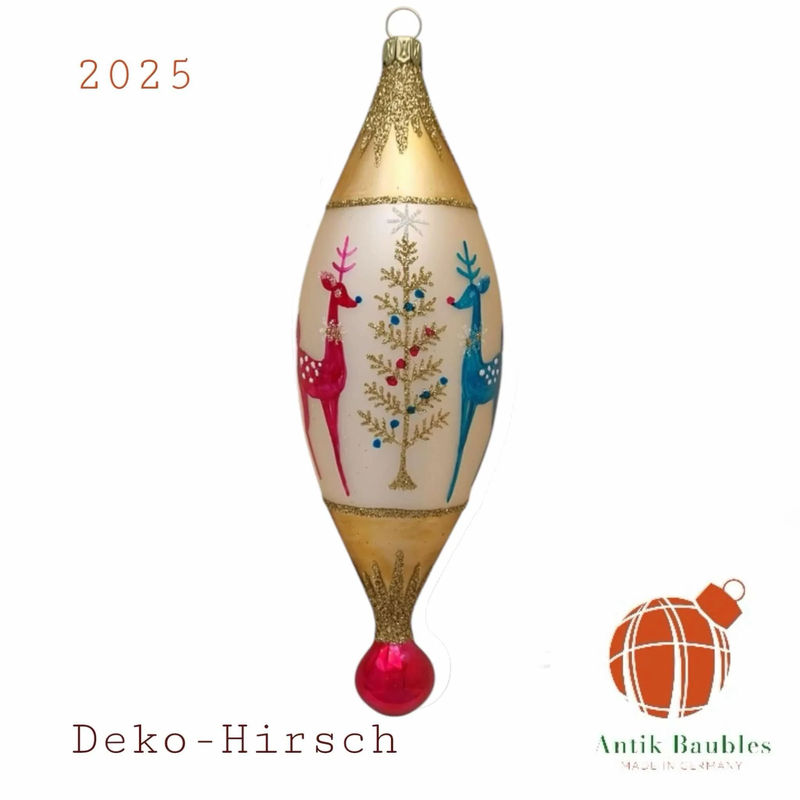 Deko-Hirsch 7.5 in Tear Drop- Antik Baubles Exclusive Christmas Ornament