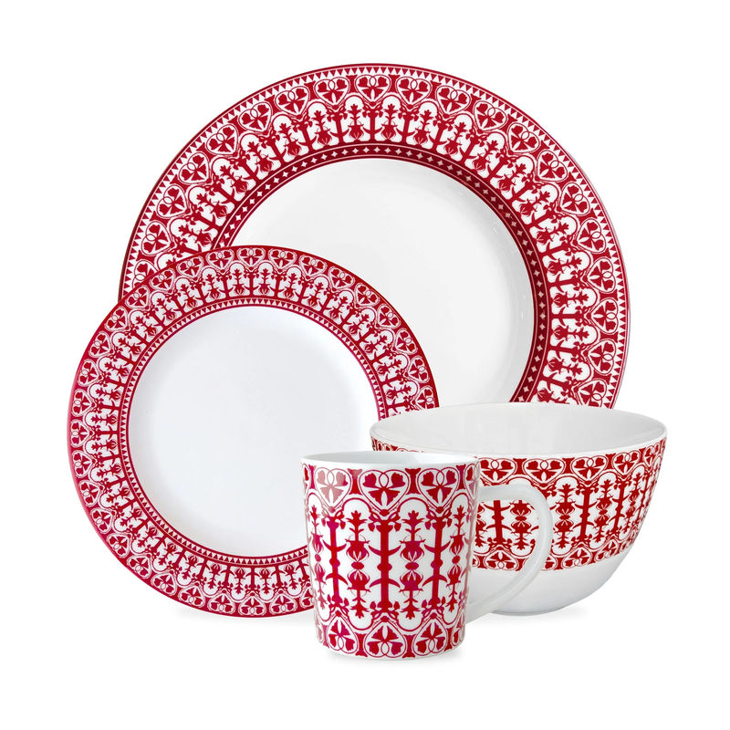 Casablanca 4-Piece Place Setting - Color:Casablanca Crimson